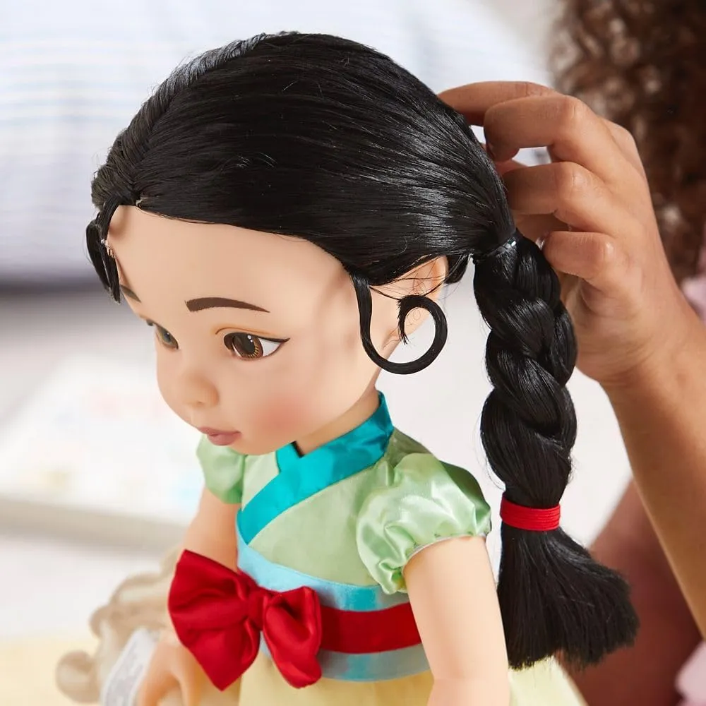 - 16 Inches, Includes Little Brother with Molded Details, Fully Posable Toy in evoke Satin Dress - Suitable for Ages 3  Toy Figure Disney Store Animators' Collection Mulan Doll 