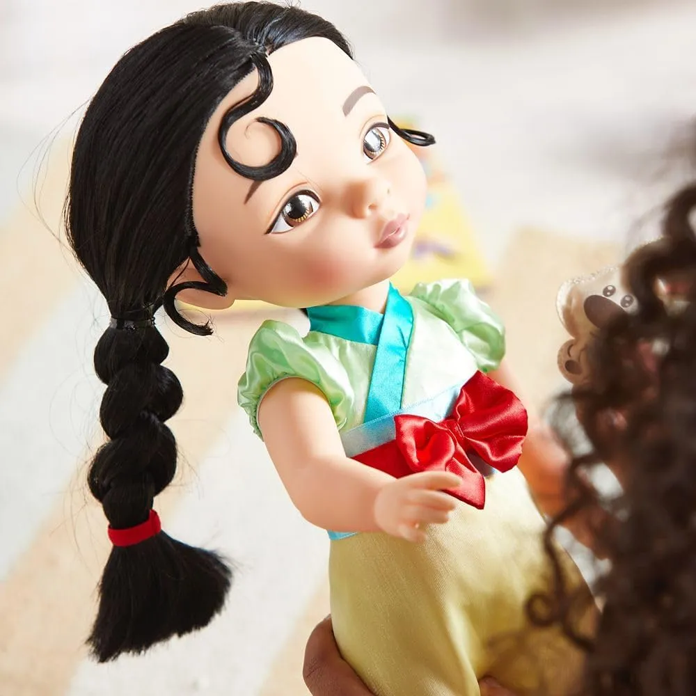 - 16 Inches, Includes Little Brother with Molded Details, Fully Posable Toy in evoke Satin Dress - Suitable for Ages 3  Toy Figure Disney Store Animators' Collection Mulan Doll 