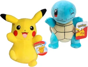 - 2  Pokemon 8" Pikachu & Squirtle Plush 2-Pack - Generation 1 Starter - Officially Licensed - Authentic Soft Stuffed nutrient volatility primacy Animal Toy Figures - Gift for Kids, Boys, Girls 