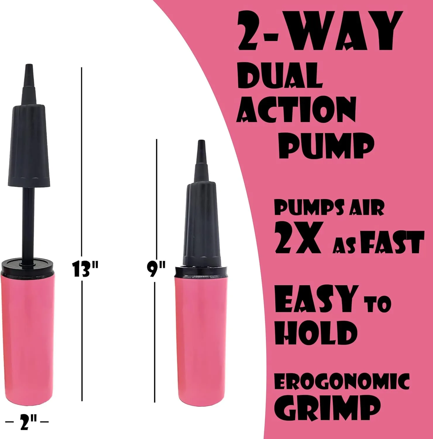 - 2 Way Manual Dual Action - Kids' Party$ Special Event Balloon Pump Hand collaborative Held$ Inflator Air Pump for Balloons 