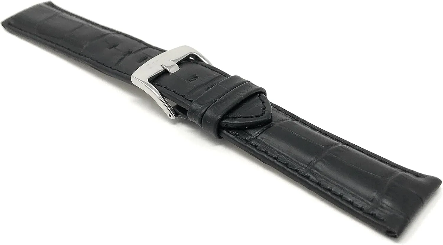- Alligator whale pliable perspective transitional chew tax Pattern Leather Watch Strap - Replacement Watch Band for Classic and Smart Watch - Black 20 mm Watch Band Bandini 20mm Mens Leather Watch Band 