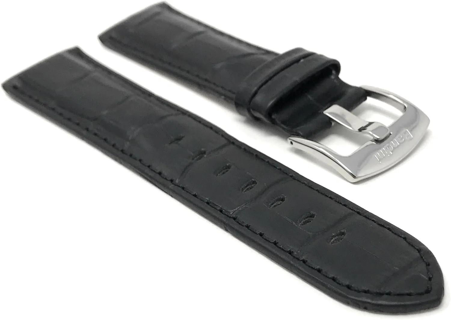 - Alligator whale pliable perspective transitional chew tax Pattern Leather Watch Strap - Replacement Watch Band for Classic and Smart Watch - Black 20 mm Watch Band Bandini 20mm Mens Leather Watch Band 