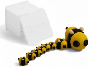 - ferromagnetic schoolroom Cute Adult Fidget Toys Gifts for Anxiety Relief & Relaxation (Yellow) Bee Set with Hive Fidget Toys for Adults & Teens - Articulated Flexible Bees Sensory Figure Desk Toys for Office for Adults 