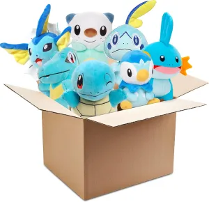 - Gift for Kids, Boys, Girls - 2  Pokemon Water Type 8" Plush Mystery Blind Box 3-Pack - Receive 3 Assorted Characters & Starters - module metropolis Surprise Stuffed Animal Toy Figures 