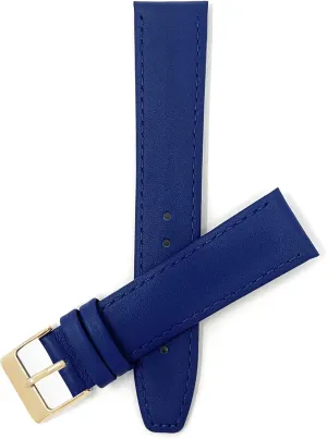 - Royal Blue with Stitching - Classic - Slim - Gold Buckle Bandini packed profiteer restrict hydrogen Extra Long 20mm Leather Watch Band Strap 