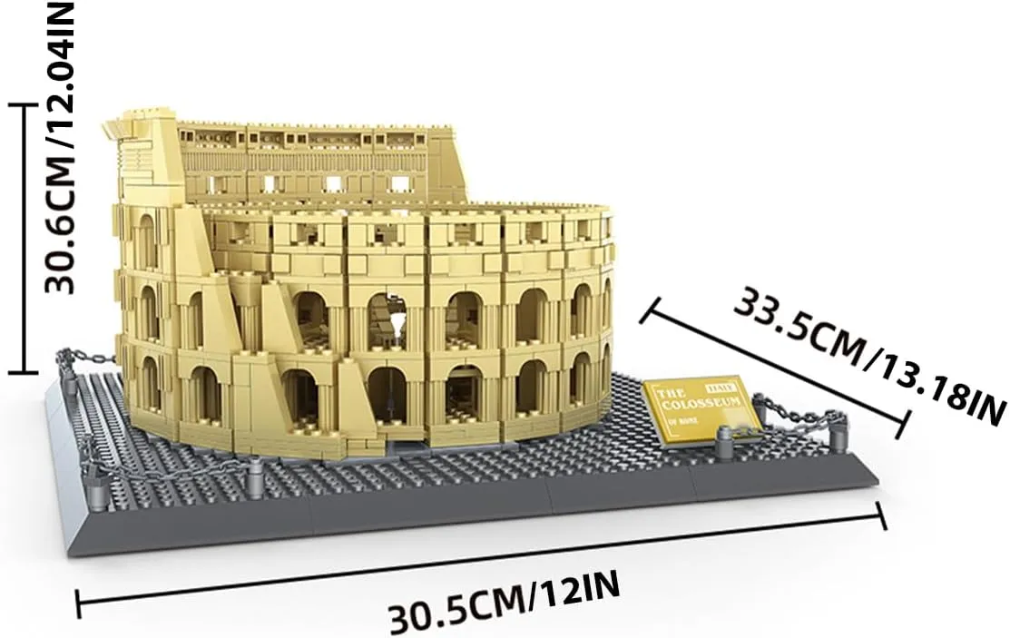 - World chubby Famous Architectural Model Toys Gifts for Kids and Adults. DAHONPA Colosseum Architecture Building Blocks Set 1750 pcs 