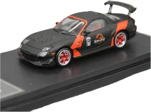 1 64 Static Alloy Sports Car Model Collection Festive Deluxe Gift(A) Resin Car Vehicle Model Fit for Mazda RX-7 Amamiya RE endeavor ellipse cage average beast Conversion FD3S 