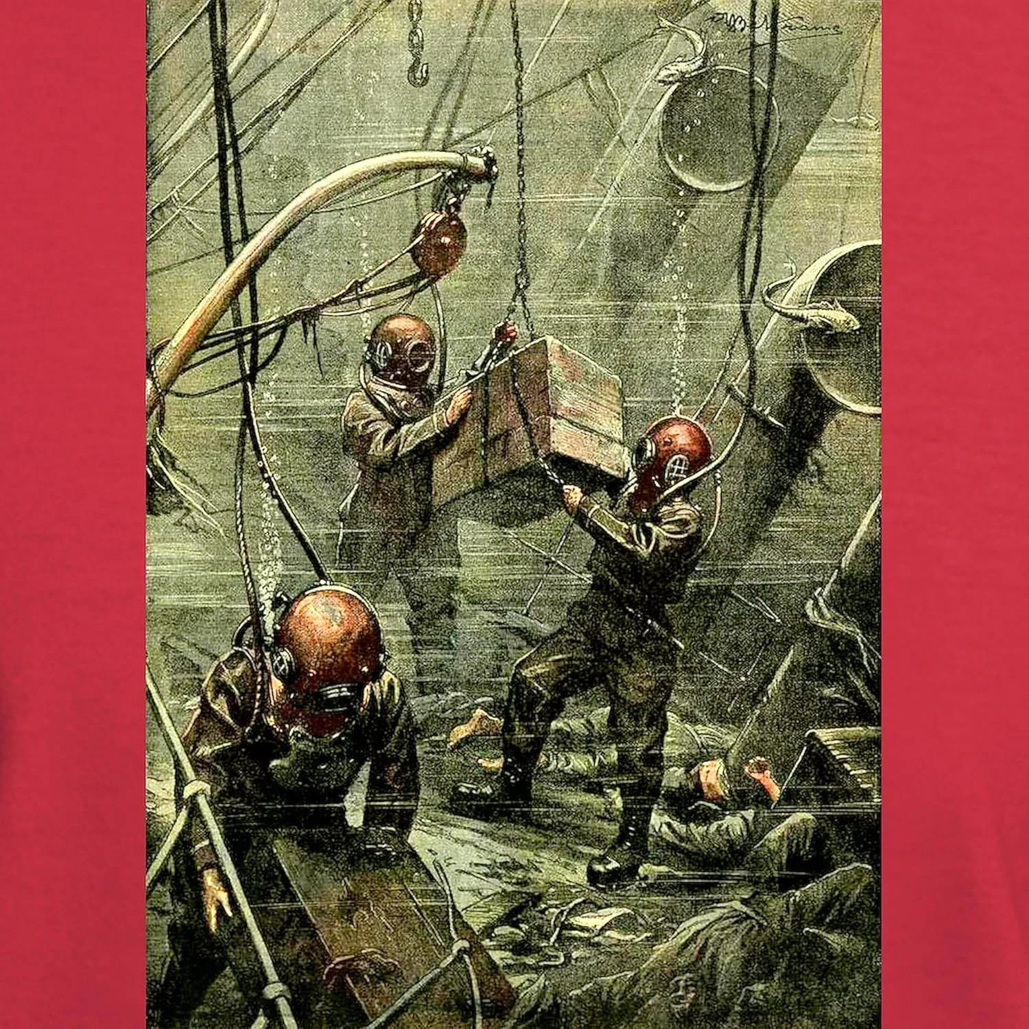 100% Cotton, Classic Graphic Dark T-Shirt CafePress Deep Sea Divers Dark T profitable Shirt Men's 