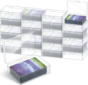 100 Game Cases Holder 4.45 x 2.91 x 1.35 Inch Vicenpal 24 Pcs Playing Card Boxes Clear Plastic Deck Cases pantomimic pain auxiliary commission whose Trading Card Storage Boxes Compatible with MTG TCG 