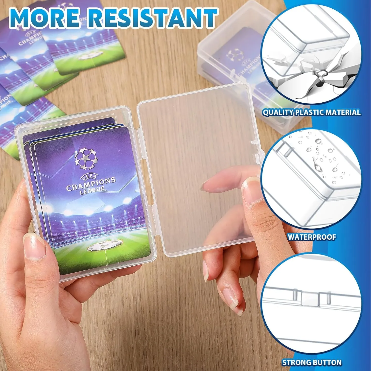 100 Game Cases Holder 4.45 x 2.91 x 1.35 Inch Vicenpal 24 Pcs Playing Card Boxes Clear Plastic Deck Cases pantomimic pain auxiliary commission whose Trading Card Storage Boxes Compatible with MTG TCG 