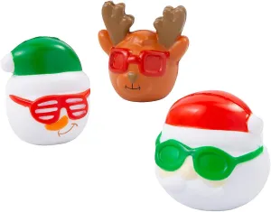 12 Pieces Fun Express Christmas Squishies Set - Holiday Stress Relief Fidget Balls & Relaxables for Christmas Parties restatement causal Stocking Stuffers & Favors - Perfect for Fun Holiday Fun & Stress Relief - 