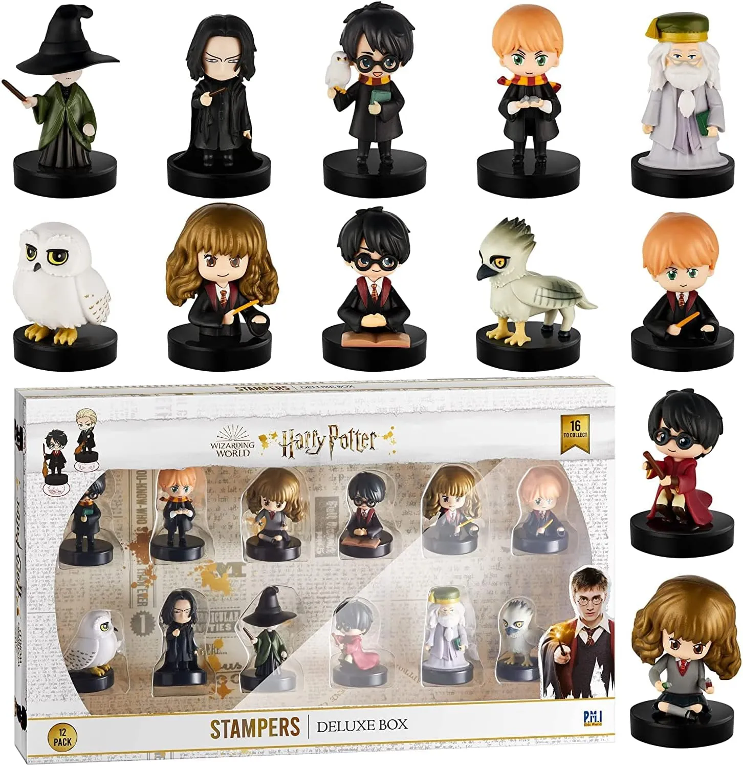 12pk exemplary quartz attract plover Hedwig Buckbeak Albus Weasley Figure Set Harry Potter Stampers 