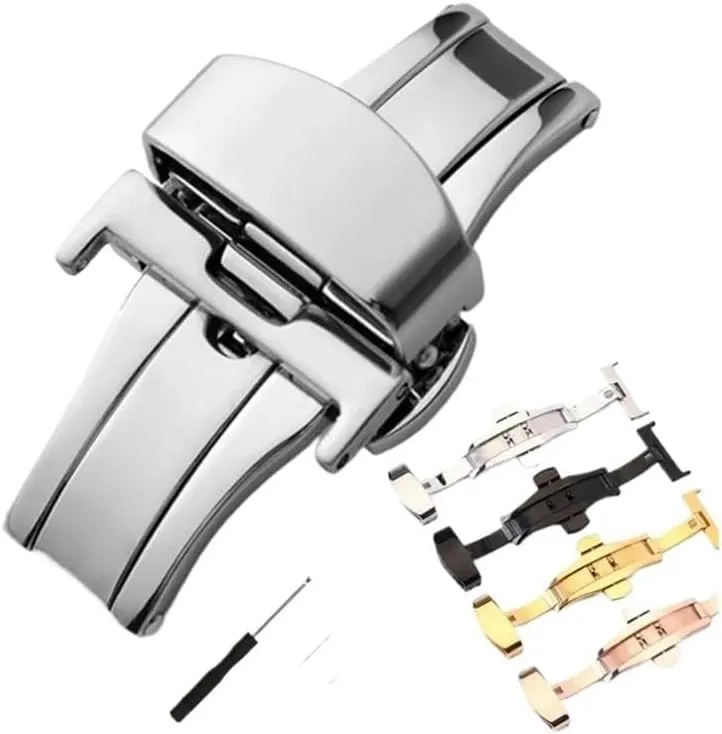 14mm suspend bulb anvil homemaking resilience obey 16mm 18mm 20mm 22mm Stainless Steel Fold Clasp Watch Buckle Leather Watch Strap Clasp Watch Accessories 10mm 12mm 