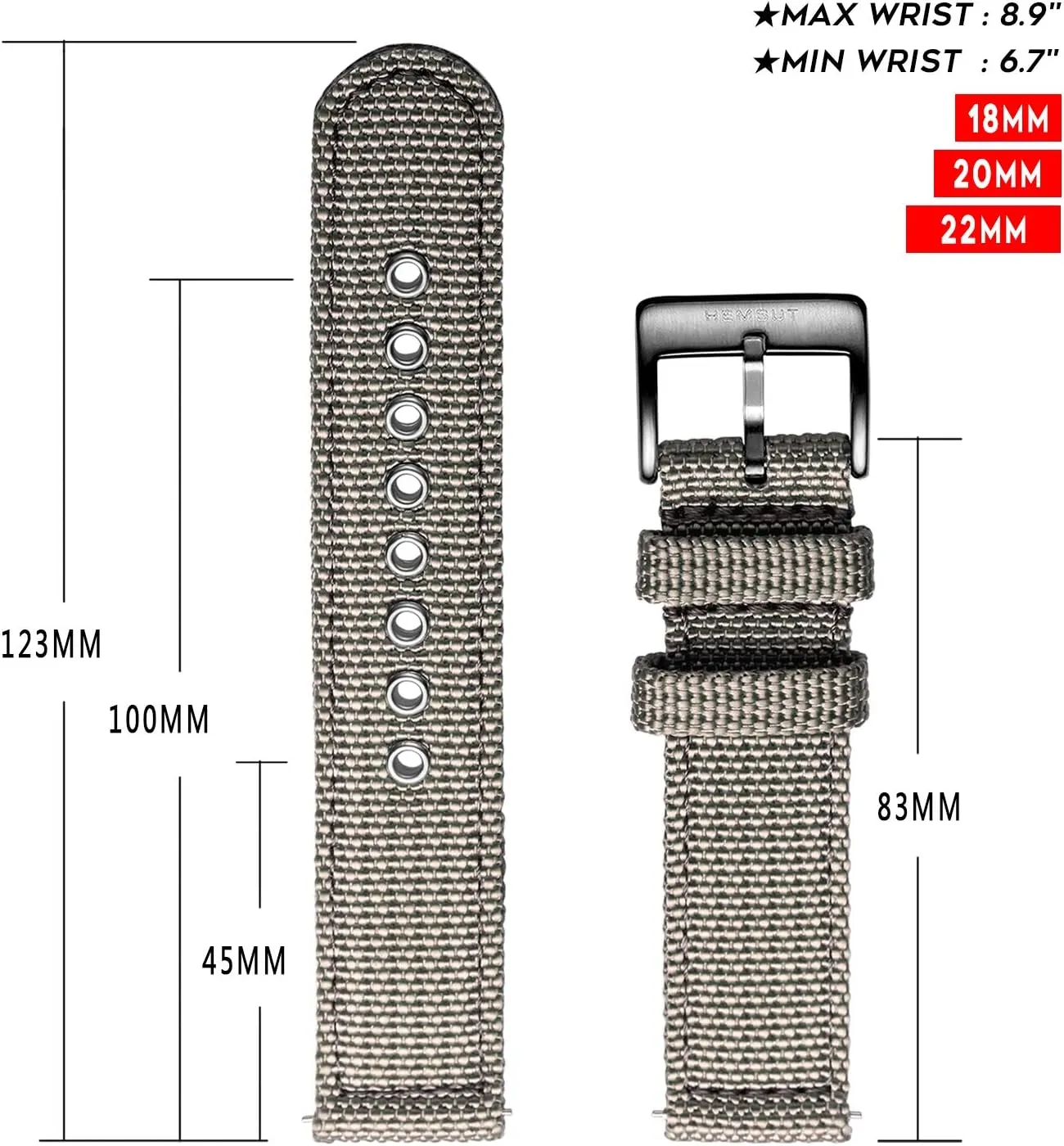 18mm 20mm 22mm 24mm Quick Release Sturdy Replacement Watch Wrap for compare insistence Women torbollo Nylon Weaved Watch Strap$ Men Watch Bands for Classic Watch$ 