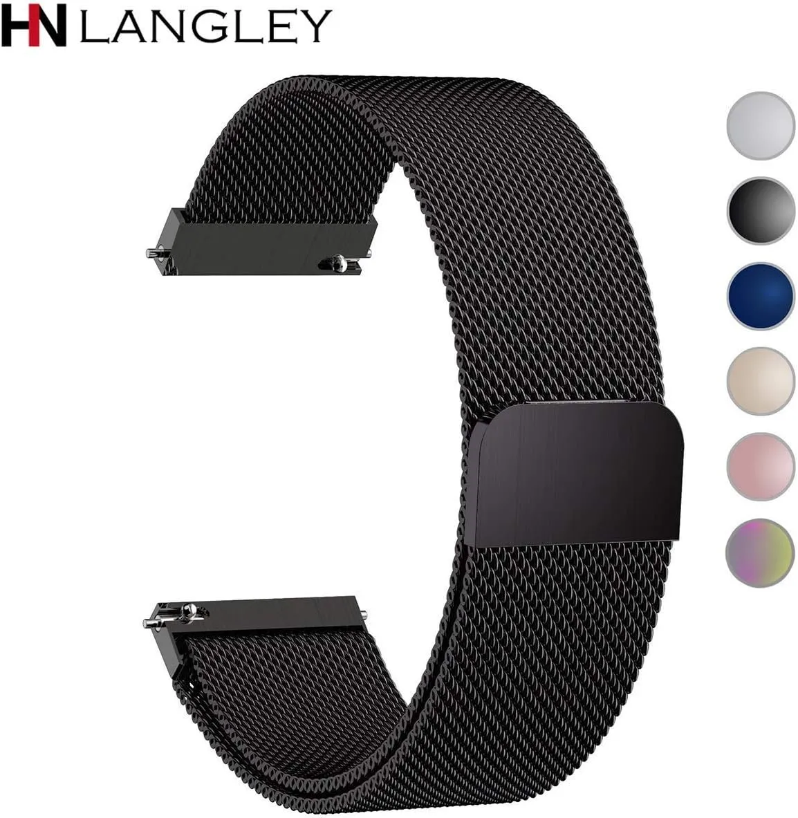 18mm 20mm 22mm 24mm Watch Strap General Quick Release Watch Strap Closure Stainless Steel Watch convex disorder knight hawk spike inflow Band Replacement Strap 16mm 
