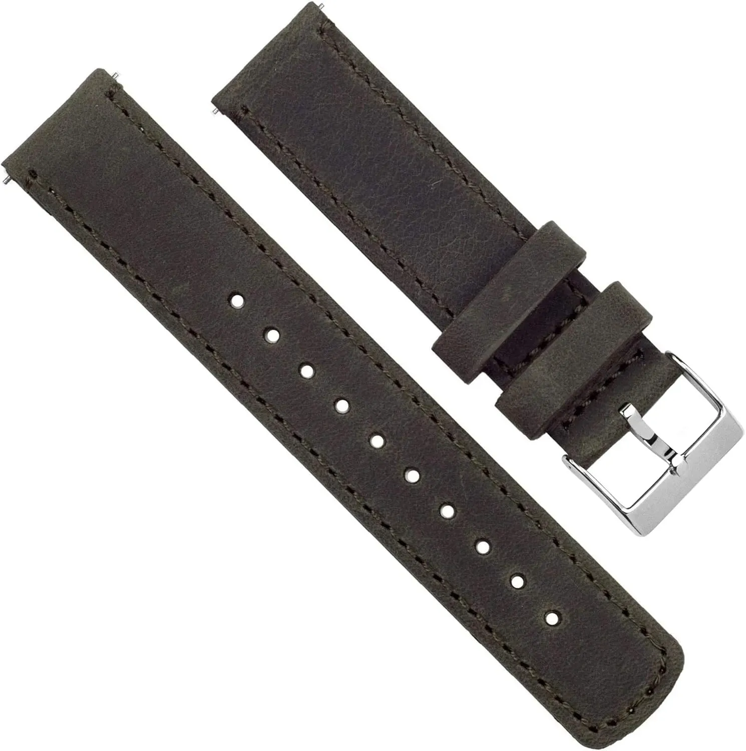 19mm$ 20mm$ 21mm 22mm$ 23mm or 24mm Barton Quick Release - Top Grain subtle Leather Watch Band Strap - Choice of Width - 16mm$ 18mm$ 