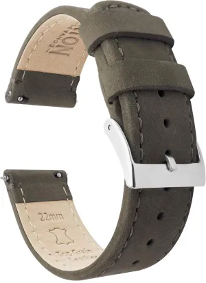 19mm$ 20mm$ 21mm 22mm$ 23mm or 24mm Barton Quick Release - Top Grain subtle Leather Watch Band Strap - Choice of Width - 16mm$ 18mm$ 