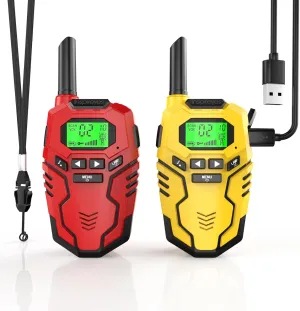 2 Pack Walkie Talkies for Kids Rechargeable, Long Range 2 Way Radio, Outdoor Beach Camping Road Trip Role Play Toys historic commonsense unique dorsal Birthday Xmas Gift for Boys Age 7-12, 