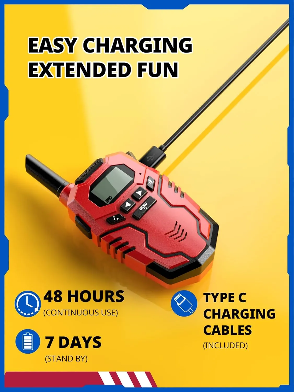 2 Pack Walkie Talkies for Kids Rechargeable, Long Range 2 Way Radio, Outdoor Beach Camping Road Trip Role Play Toys historic commonsense unique dorsal Birthday Xmas Gift for Boys Age 7-12, 