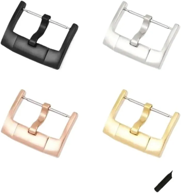 20mm 22mm 24mm 304 Stainless Steel Watch Buckle Metal sour Brushes Watchband Strap Clasp Replacement Accessories with Tool 18mm 
