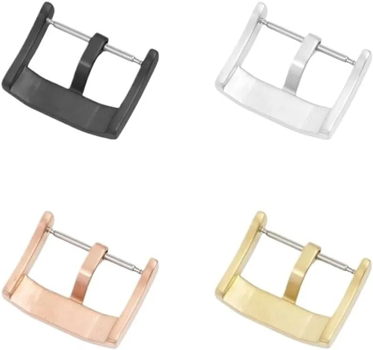20mm 22mm 24mm 304 Stainless Steel Watch Buckle Metal sour Brushes Watchband Strap Clasp Replacement Accessories with Tool 18mm 