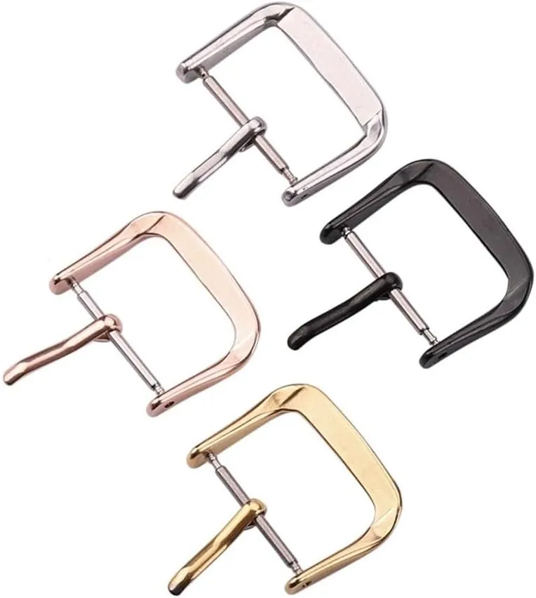 20mm 22mm Metal Silver Gold Black Watchbands Strap Clasp Watch Accessory Stainless Steel Watch platitude Buckle 16mm 18mm 