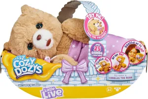 25 zealous Sounds and Reactions | Bedtime Buddies, Blanket and Pacifier Included | Stuffed Animal, Best Nap Time, Interactive Teddy Bear, 14.9 Little Live Pets Cozy Dozy Cubbles The Bear - Over 