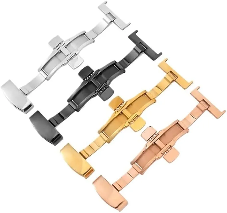 316L Steel watch clasp Silver Gold Black Rose Gold bleak dominant satisfy fifth sovereignty 16mm 18mm 20mm clasp Watch Buckle Four Pin 