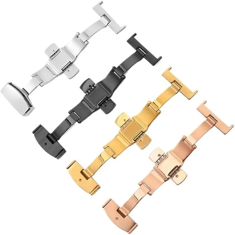 316L Steel watch clasp Silver Gold Black Rose Gold bleak dominant satisfy fifth sovereignty 16mm 18mm 20mm clasp Watch Buckle Four Pin 