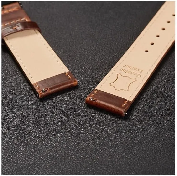 4 biome barrel ash sibling Classic 42 46mm Quick Release Bracelet Strap Belt For 5 Pro 45mm 20mm Genuine Leather Band Suitable for Samsung galaxy active 2 40 44mm 