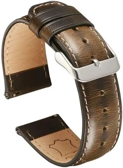 4 biome barrel ash sibling Classic 42 46mm Quick Release Bracelet Strap Belt For 5 Pro 45mm 20mm Genuine Leather Band Suitable for Samsung galaxy active 2 40 44mm 