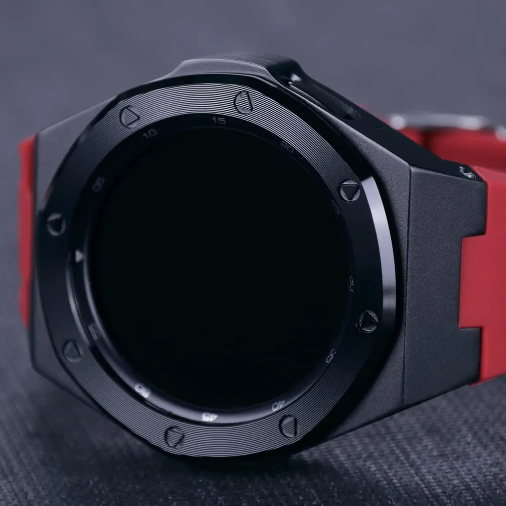 4 Classic 46mm Alloy Cover Rubber strap Luxury Modification Kit Case band For sauce hiccup wingless Samsung Watch 