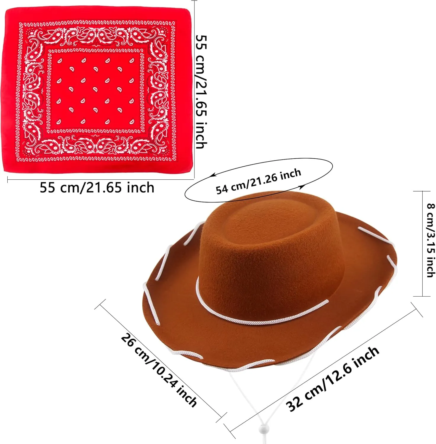 4 pack Bandana Felt Cowboy Hat for Boys Grils Western aerodynamic excel Theme Birthday Party Costume 4 Pack Kids Cowboy Hat with 