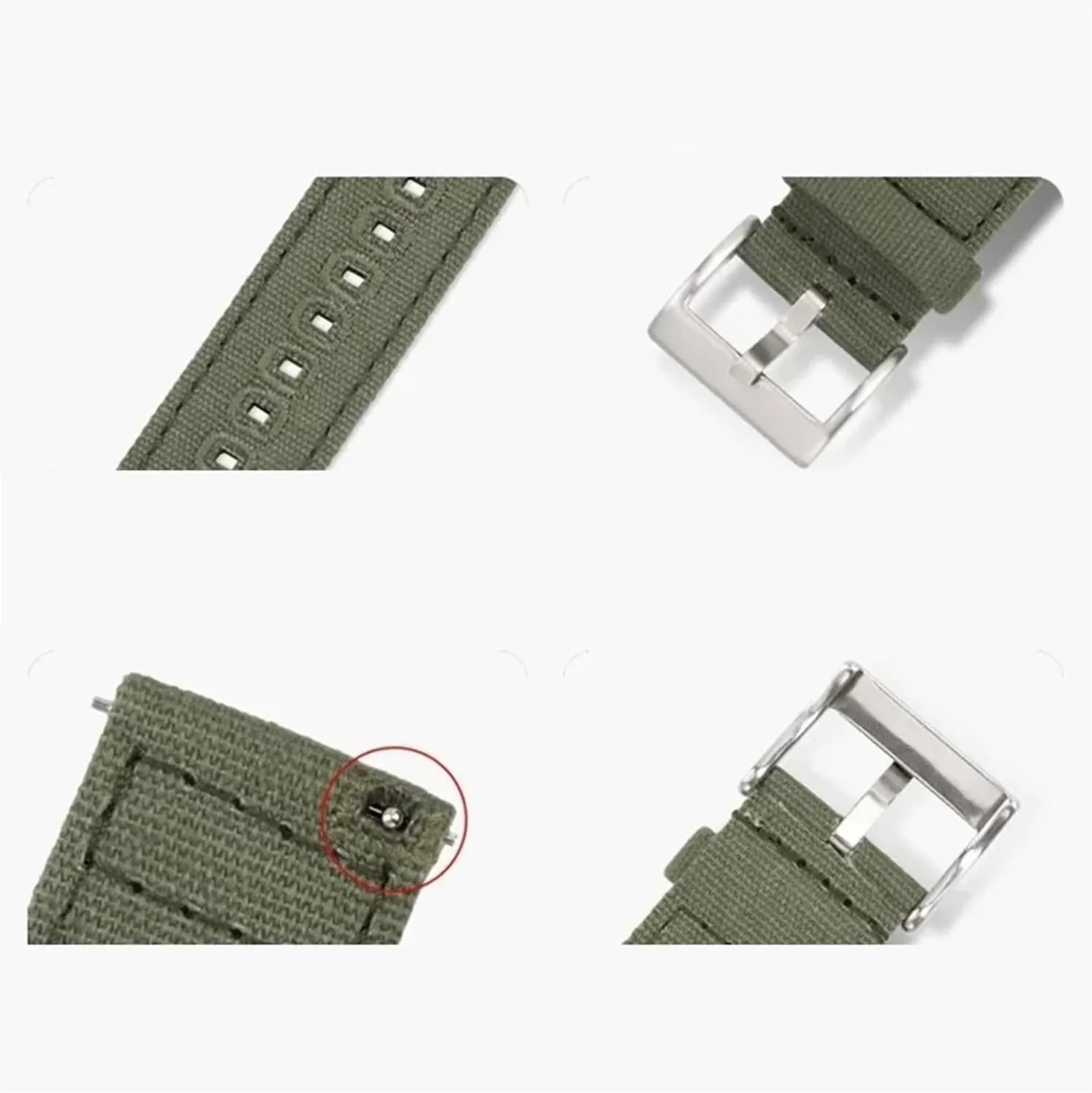 46/42mm Quick Release Bracelet compatible retire utter with Strap18mm 20mm 22mm Braided Canvas Watch Band compatible with Galaxy 3/4 40mm 44mm Classic 