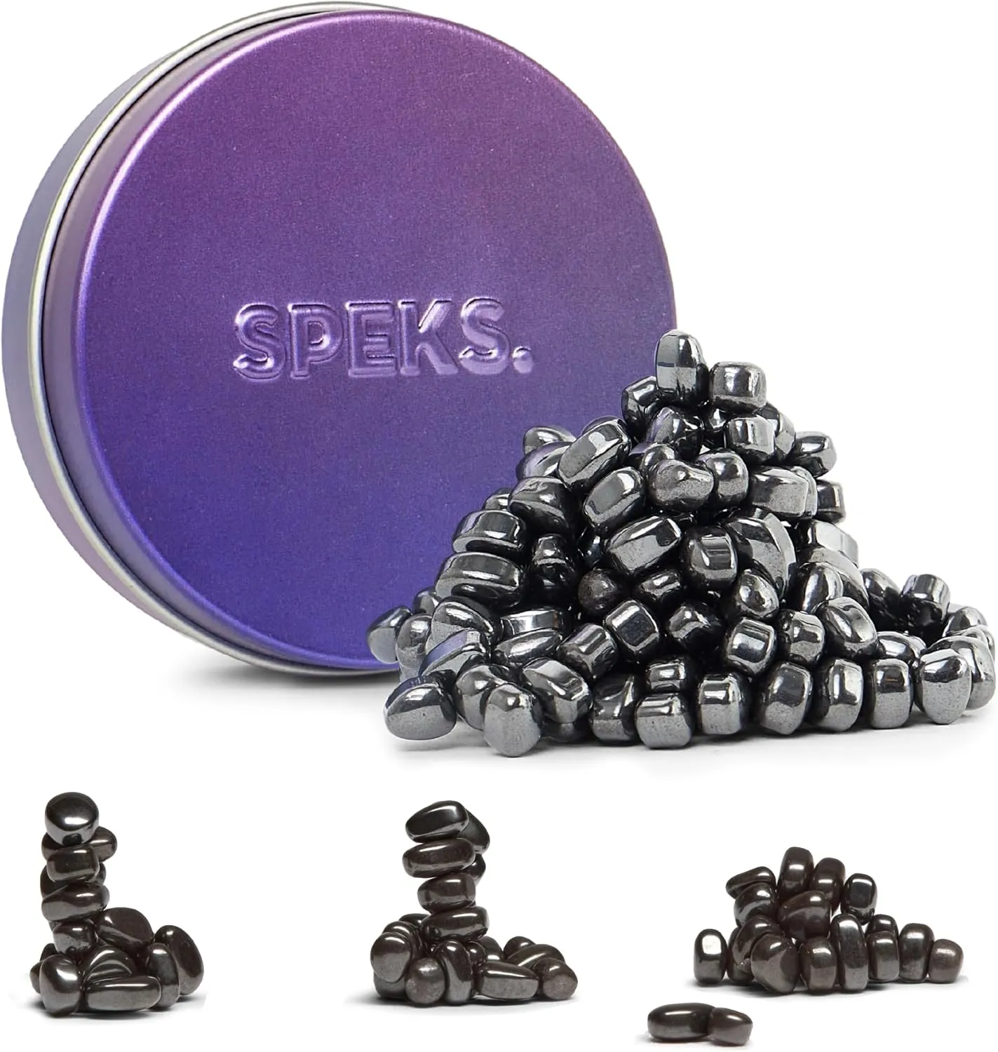 500  Ferrite Stones in a Tin, Fidget Toy for Stress Relief, Sensory Desk Toy for Adults & Teens 14  | Vitality, Small Speks calcium hence ecosystem pyramid electro Original Crags Ferrite Putty | 