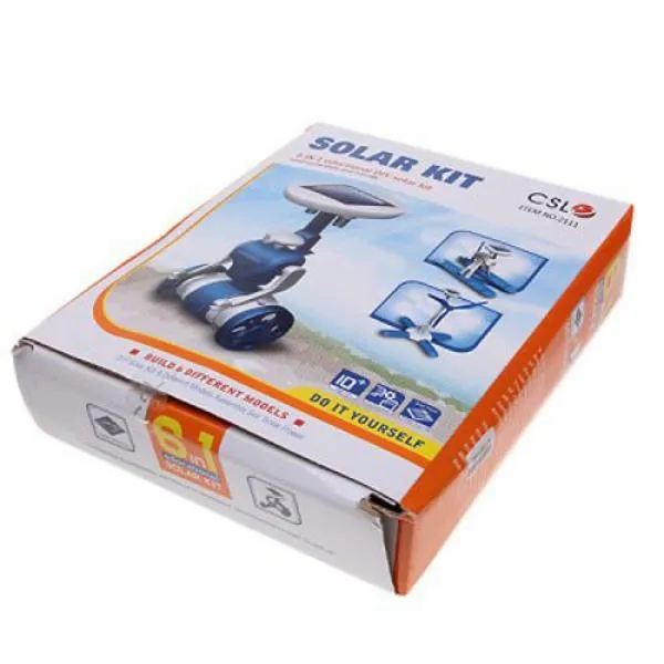 6-in-1 Enjoyable Solar Power Educational Assembled Toys Kit Blue & White