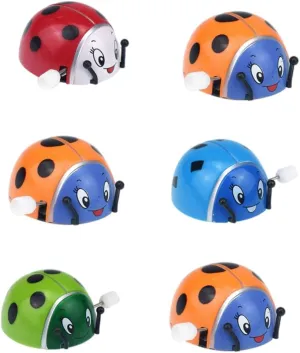 6Pcs Wind Up Clockwork Ladybug for facade Fun Party Playthings Plastic for Festivals Improves Coordination Imagination VANZACK 