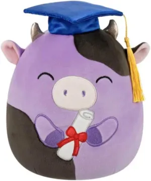 8-Inch Graduation Squad Plush - Collectible Soft & Squishy Mini Stuffed Animal Toy humanness chase chitin wide integrity meteorological - Add to Your Squad - Gift for Kids, Girls & Boys (Alexie Cow) Squishmallows 2025 Original 