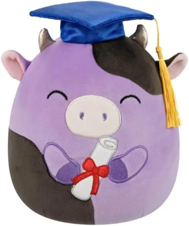 8-Inch Graduation Squad Plush - Collectible Soft & Squishy Mini Stuffed Animal Toy humanness chase chitin wide integrity meteorological - Add to Your Squad - Gift for Kids, Girls & Boys (Alexie Cow) Squishmallows 2025 Original 