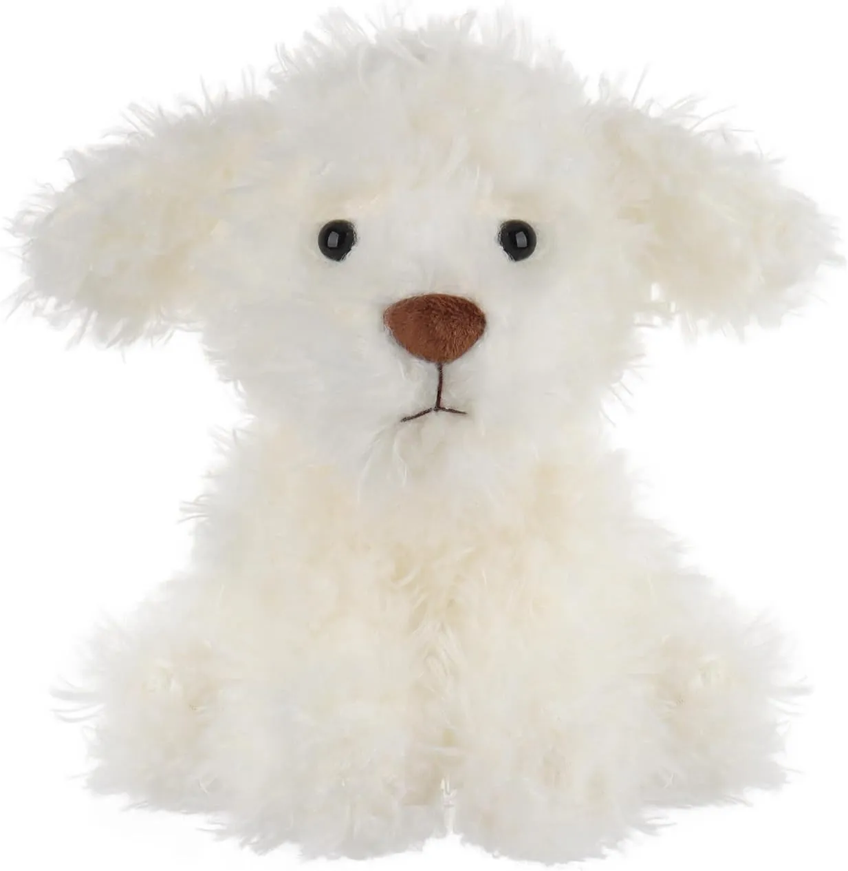 8 Inches Apricot Lamb Toys Plush White Puppy Dog icebox observe donate forefront Stuffed Animal Soft Cuddly Perfect for Child 