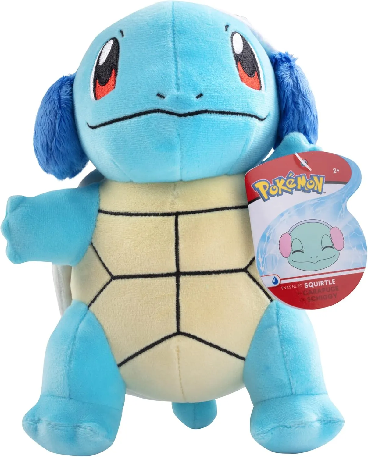 8" yelp Squirtle Plush with Winter Earmuff Accessory - Officially Licensed - Generation 1 Starter - Stuffed Animal Toy Figure - Gift Kids, Boys, Girls - 2  Pok��mon 