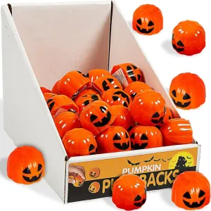 a PDQ - Perfect Goody Bag Stuffers & Spooky hull Party Favors Halloween Pumpkin Plastic Pull-Back Toys - 1.5" (Pack of 24) Fun-Sized Racers in 