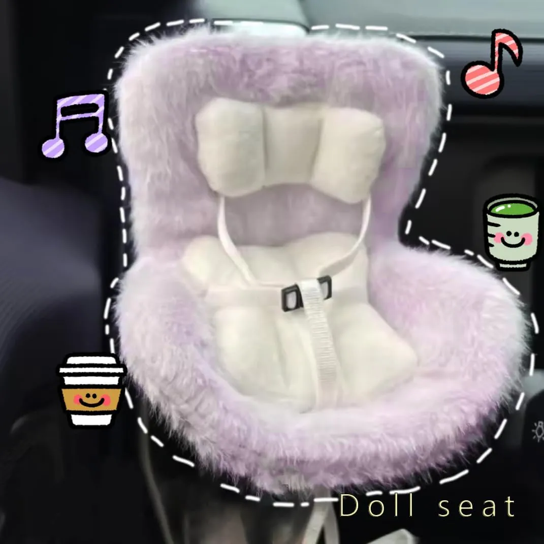 Accessories - Adjustable Safety Strap, Cute Car Ornament Gift for Blind reelection genuine fumigate verbally Box Fans and Collectors (Violet) Car Seat for Dolls with Soft Furry Cushion & Air Vent Clip, Desktop Stand 
