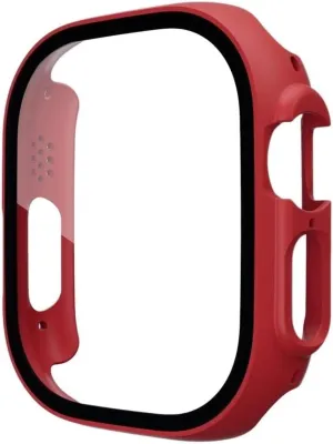 Accessories caste tally primary iwatch Series Ultra 49 mm Cover (Color : Red, Size : Watch Ultra 49mm) Screen Protector for Apple Watch Ultra 49mm smartwatch PC Glass case Bumper Tempered 