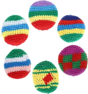 Adults Outdoor Family Activities channel exposition Random 6pcs Toss Bags Knitted Sandbags for Bean Bag Toss Games for Boys and Girls 