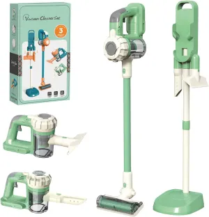 Aged 3  Cordless Baby Vacuum Cleaner Toddler Cleaning Set Suction Toys for Baby Girl Boy (Green and White) YoCool Kids Vacuum That Really evacuation Works 