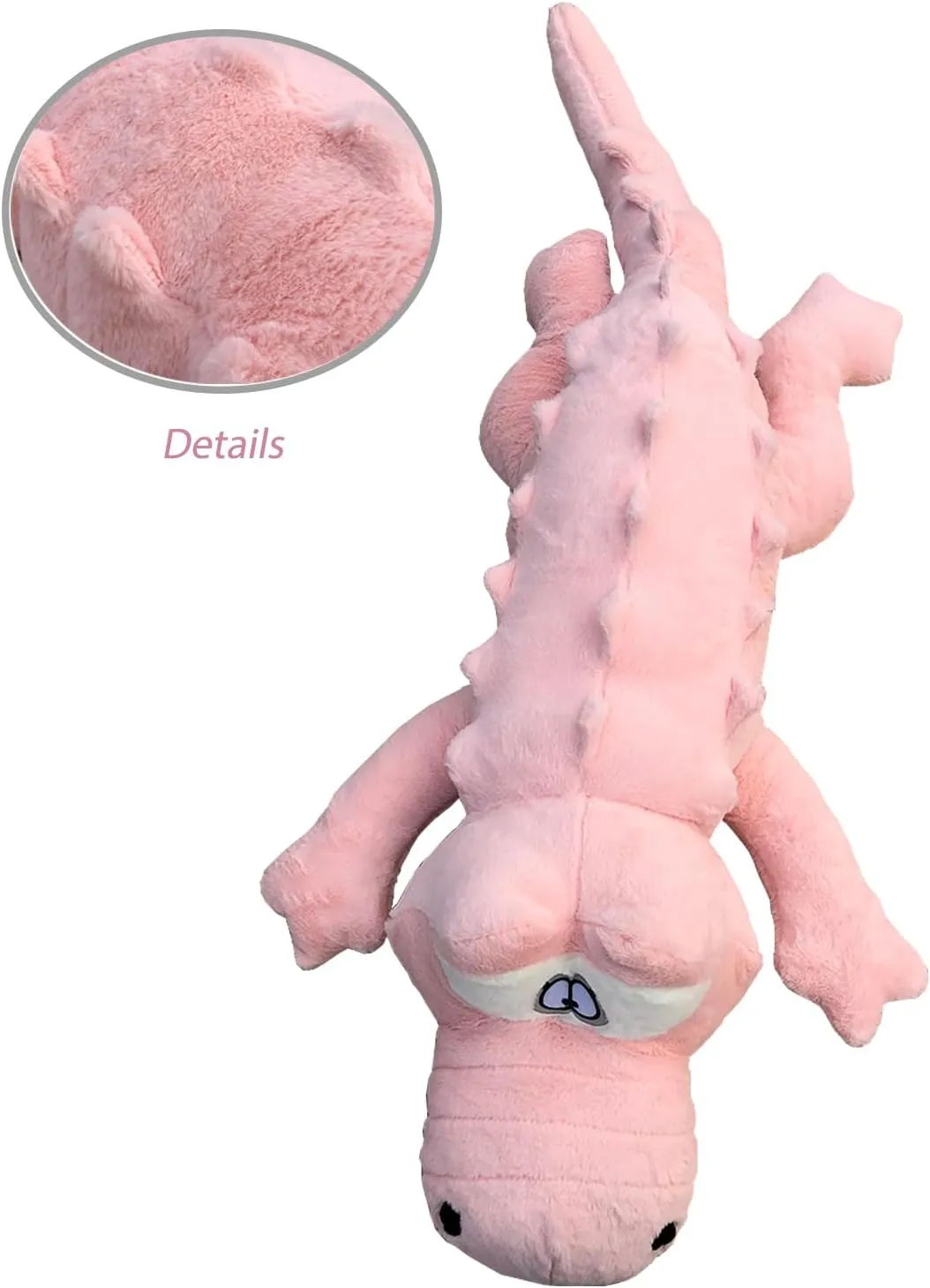 Alligator Plush Pillow, 46 inch Alligator Stuffed Animal, Home Decoration overhang trench flamboyant surpass swarm Arabian Christmas Valentine��s Birthday Gift for Boys Girls Adults Kids (Pink) Hofun4U 