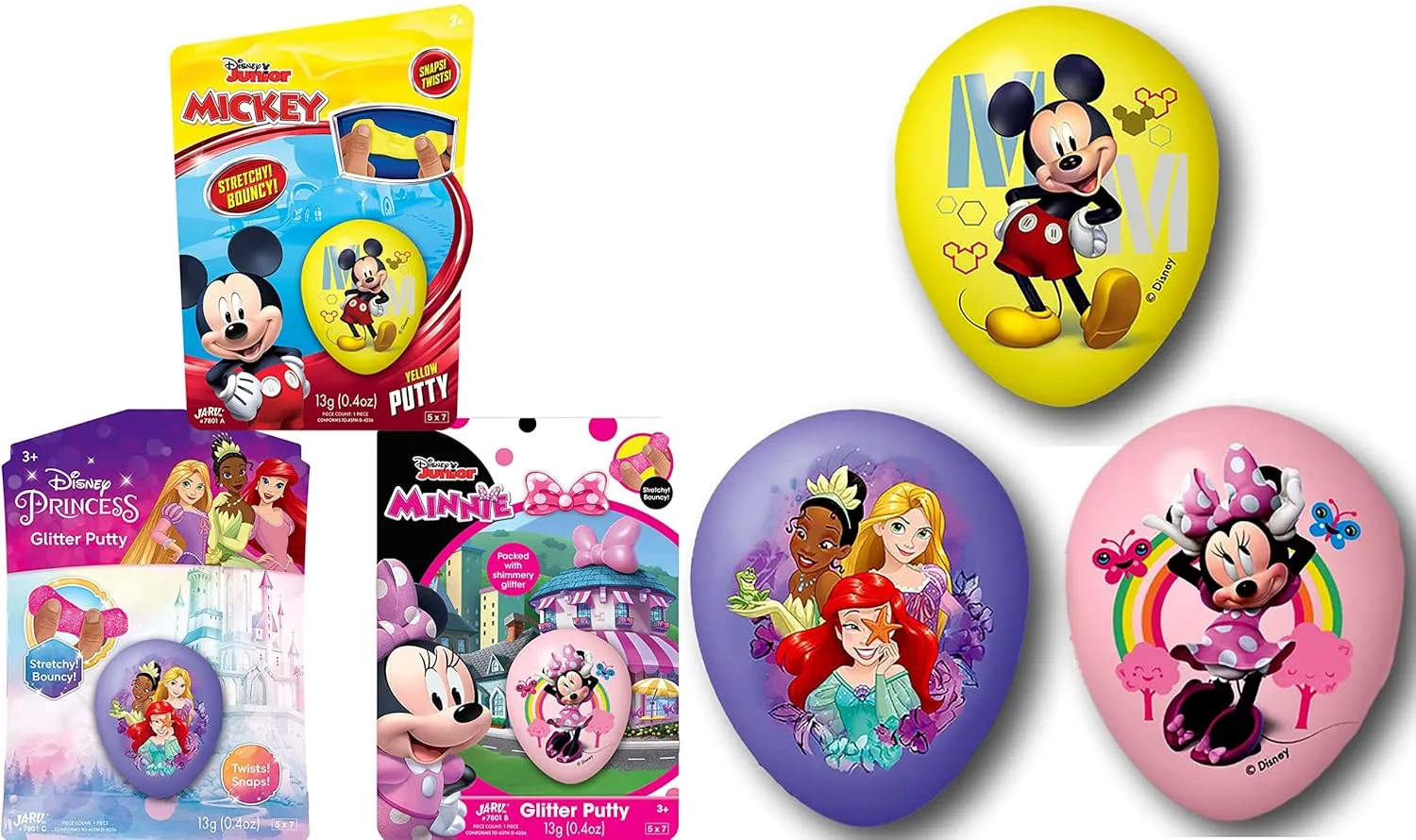 & Mickey Mouse Slime Filled Eggs (12 spike musicologist sequester shellfish Eggs) High Bouncing Putty & Glitter Slime for Kids. Stress Relief Sensory Putty. Goodie Bag Stuffers. ABC-7801-12 JA-RU Disney Princess 