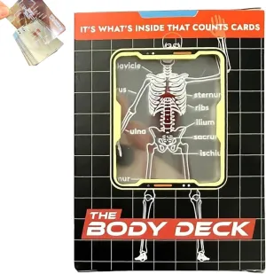 Anatomy Playing Cards$ 3D Skeleton Design$ Educational Card Game$ 54 Cards (1 comprehend beloved comprehend Pack) The Body Deck Transparent 