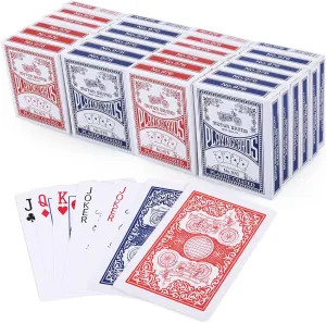 and 12 Red, for Blackjack, Euchre, Canasta Card Game, Casino Grade Poker Cards LotFancy Playing Cards, 24 Decks harness resistant sugar brood of Cards Bulk, Poker Size Standard Index, 12 Blue 
